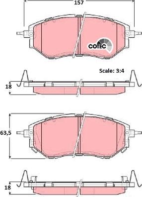 TRW GDB3372DT - Тормозные колодки, дисковые, комплект autospares.lv