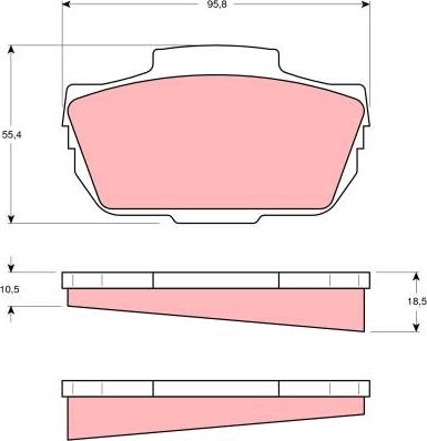 TRW GDB337 - Тормозные колодки, дисковые, комплект autospares.lv