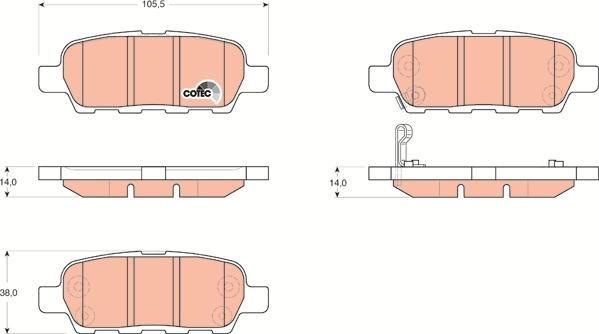 TRW GDB3294 - Тормозные колодки, дисковые, комплект autospares.lv