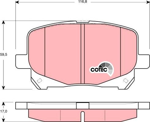 TRW GDB3248AT - Тормозные колодки, дисковые, комплект autospares.lv