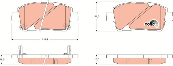 TRW GDB3242DT - Тормозные колодки, дисковые, комплект autospares.lv