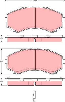 TRW GDB3254 - Тормозные колодки, дисковые, комплект autospares.lv