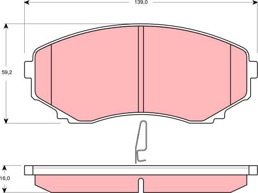 TRW GDB3255 - Тормозные колодки, дисковые, комплект autospares.lv