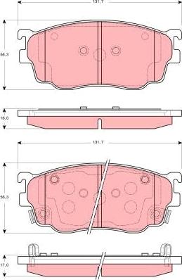 TRW GDB3253 - Тормозные колодки, дисковые, комплект autospares.lv