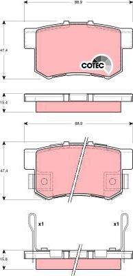 TRW GDB3269 - Тормозные колодки, дисковые, комплект autospares.lv