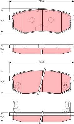 TRW GDB3260 - Тормозные колодки, дисковые, комплект autospares.lv