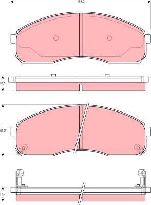 TRW GDB3261AT - Тормозные колодки, дисковые, комплект autospares.lv