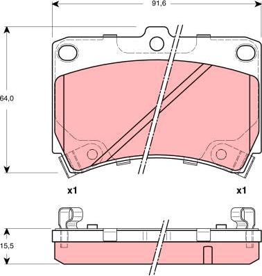 TRW GDB3262 - Тормозные колодки, дисковые, комплект autospares.lv