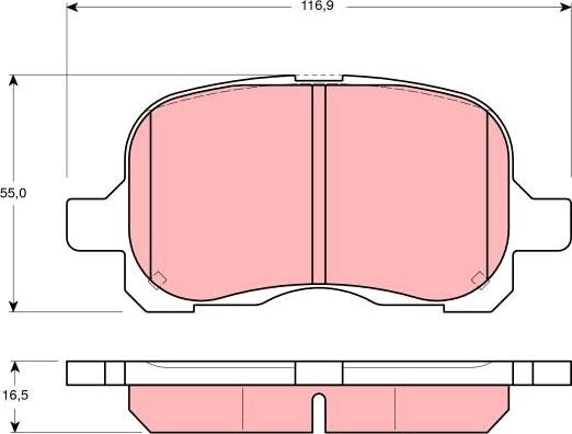 TRW GDB3204 - Тормозные колодки, дисковые, комплект autospares.lv