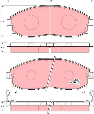 TRW GDB3201 - Тормозные колодки, дисковые, комплект autospares.lv