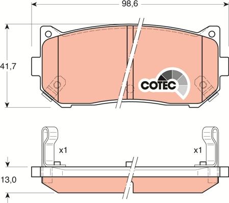 TRW GDB3203 - Тормозные колодки, дисковые, комплект autospares.lv