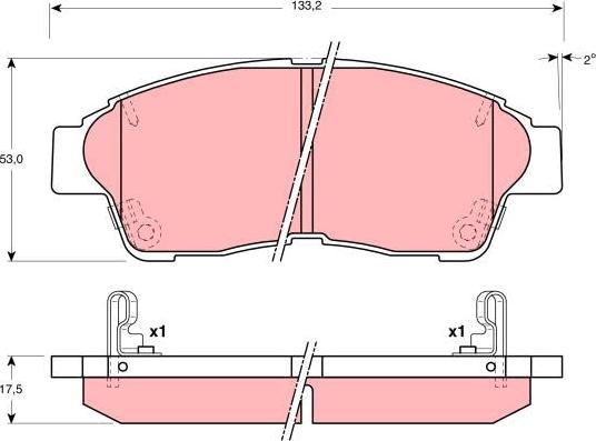 TRW GDB3207 - Тормозные колодки, дисковые, комплект autospares.lv