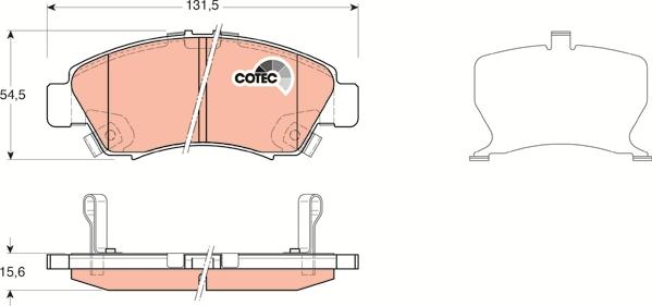 TRW GDB3212 - Тормозные колодки, дисковые, комплект autospares.lv