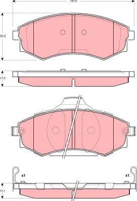 TRW GDB3283 - Тормозные колодки, дисковые, комплект autospares.lv