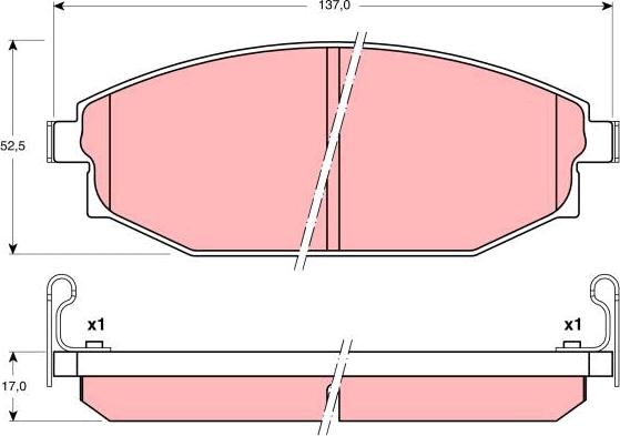 TRW GDB3232 - Тормозные колодки, дисковые, комплект autospares.lv