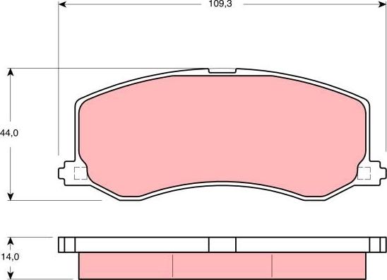 TRW GDB3237 - Тормозные колодки, дисковые, комплект autospares.lv