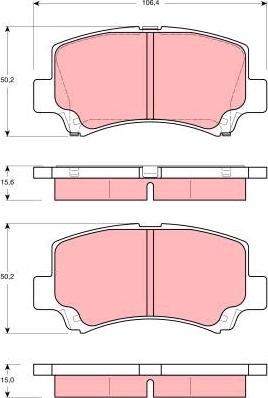 TRW GDB3221 - Тормозные колодки, дисковые, комплект autospares.lv