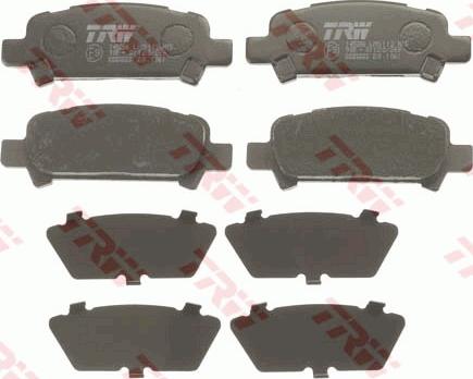 TRW GDB3223DT - Тормозные колодки, дисковые, комплект autospares.lv