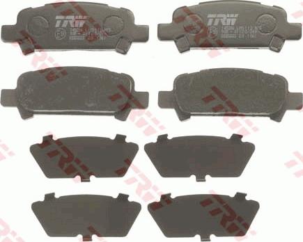 TRW GDB3223 - Тормозные колодки, дисковые, комплект autospares.lv