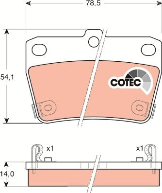 TRW GDB3279 - Тормозные колодки, дисковые, комплект autospares.lv