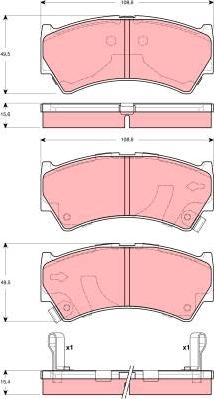 TRW GDB3275 - Тормозные колодки, дисковые, комплект autospares.lv