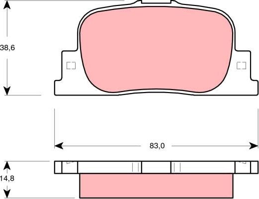 TRW GDB3278 - Тормозные колодки, дисковые, комплект autospares.lv