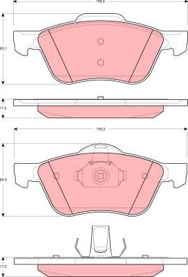 TRW GDB3272 - Тормозные колодки, дисковые, комплект autospares.lv