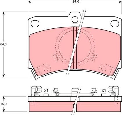 TRW GDB374DT - Тормозные колодки, дисковые, комплект autospares.lv