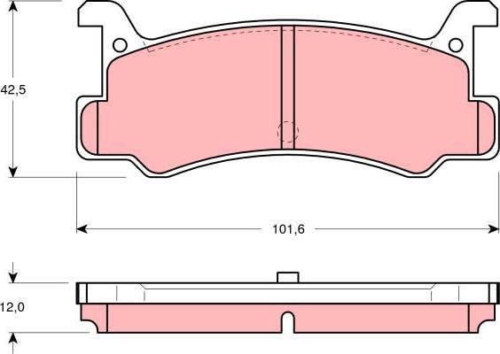 TRW GDB375 - Тормозные колодки, дисковые, комплект autospares.lv