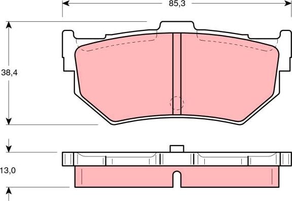 TRW GDB372 - Тормозные колодки, дисковые, комплект autospares.lv