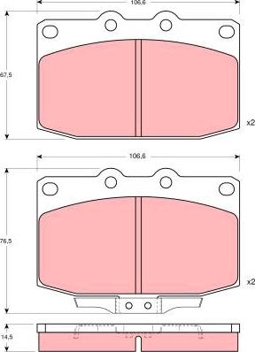 TRW GDB377 - Тормозные колодки, дисковые, комплект autospares.lv