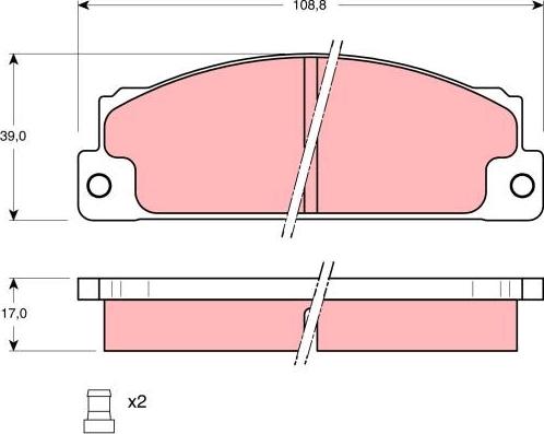 TRW GDB296 - Тормозные колодки, дисковые, комплект autospares.lv