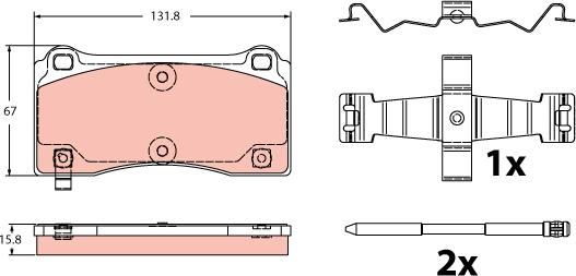 TRW GDB2448 - Тормозные колодки, дисковые, комплект autospares.lv