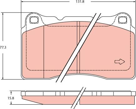 TRW GDB2453 - Тормозные колодки, дисковые, комплект autospares.lv