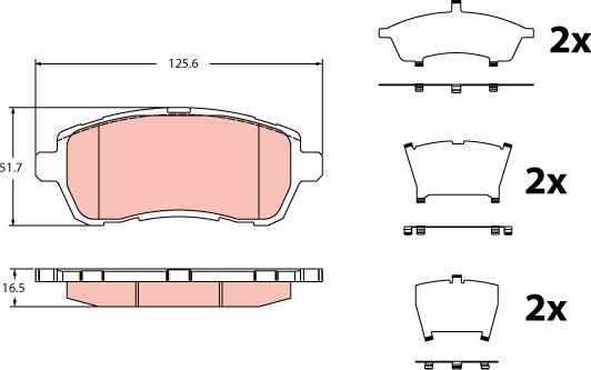 TRW GDB2404 - Тормозные колодки, дисковые, комплект autospares.lv