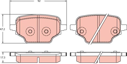 TRW GDB2410 - Тормозные колодки, дисковые, комплект autospares.lv