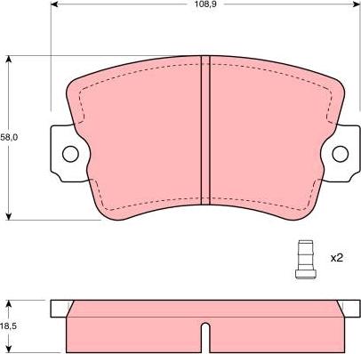 TRW GDB243 - Тормозные колодки, дисковые, комплект autospares.lv