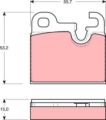 TRW GDB259 - Тормозные колодки, дисковые, комплект autospares.lv