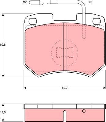 TRW GDB256 - Тормозные колодки, дисковые, комплект autospares.lv