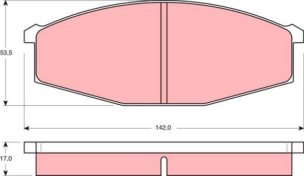 TRW GDB251 - Тормозные колодки, дисковые, комплект autospares.lv