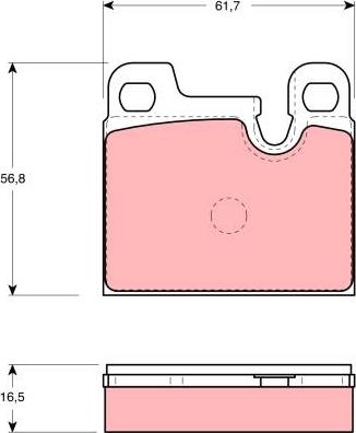 TRW GDB258 - Тормозные колодки, дисковые, комплект autospares.lv