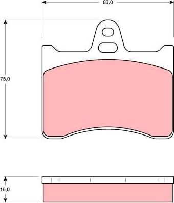 TRW GDB262 - Тормозные колодки, дисковые, комплект autospares.lv