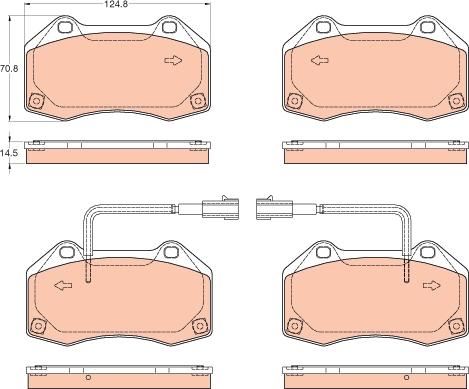 TRW GDB2049 - Тормозные колодки, дисковые, комплект autospares.lv