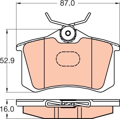 TRW GDB2040 - Тормозные колодки, дисковые, комплект autospares.lv