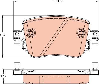 TRW GDB2042 - Тормозные колодки, дисковые, комплект autospares.lv