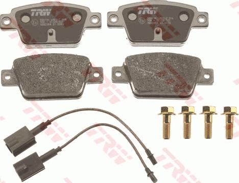 TRW GDB2054 - Тормозные колодки, дисковые, комплект autospares.lv