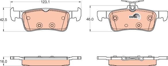 TRW GDB2055 - Тормозные колодки, дисковые, комплект autospares.lv