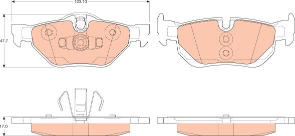 TRW GDB2050 - Тормозные колодки, дисковые, комплект autospares.lv