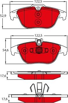 TRW GDB2051DTE - Тормозные колодки, дисковые, комплект autospares.lv