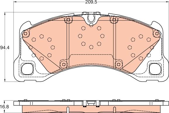 TRW GDB2052 - Тормозные колодки, дисковые, комплект autospares.lv